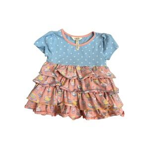 Matilda Jane Dream Chasers Piece of‎ Cake Ruffle Top Polka Dot Girls Size 2T